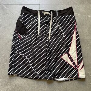 Vintage Volcom Stone Too Stripe Board Shorts 34
